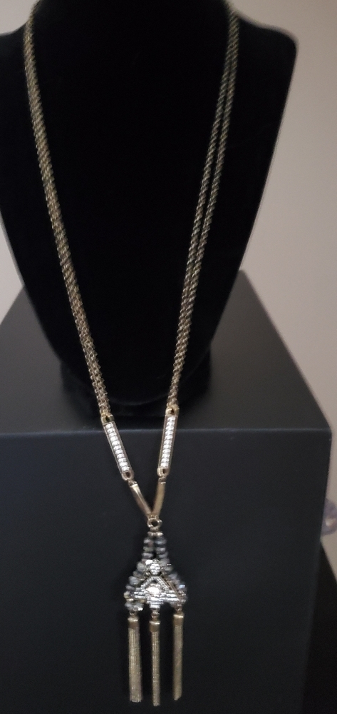 Black & Gold Crystal Necklace